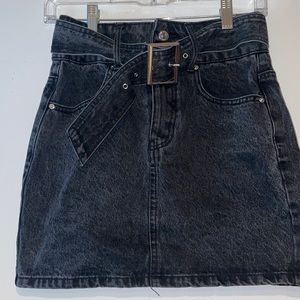 Ash black jean skirt